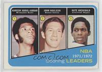 Kareem Abdul-Jabbar, John Havlicek, Tiny Archibald