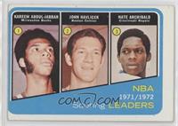 Kareem Abdul-Jabbar, John Havlicek, Tiny Archibald