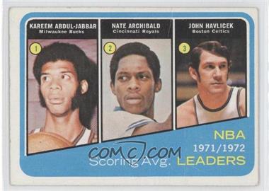 1972-73 Topps - [Base] #172 - Kareem Abdul-Jabbar, Tiny Archibald, John Havlicek [Good to VG‑EX]