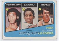 Kareem Abdul-Jabbar, Tiny Archibald, John Havlicek [Noted]