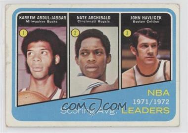 1972-73 Topps - [Base] #172 - Kareem Abdul-Jabbar, Tiny Archibald, John Havlicek [Good to VG‑EX]