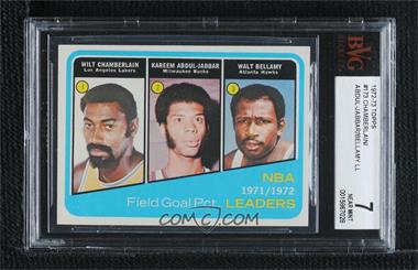 1972-73 Topps - [Base] #173 - Wilt Chamberlain, Kareem Abdul-Jabbar, Walt Bellamy [BVG 7 NEAR MINT]