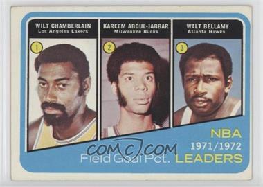 1972-73 Topps - [Base] #173 - Wilt Chamberlain, Kareem Abdul-Jabbar, Walt Bellamy