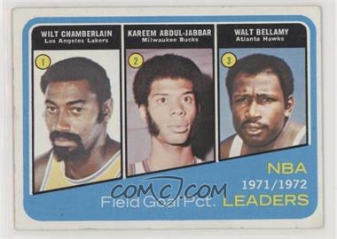 1972-73 Topps - [Base] #173 - Wilt Chamberlain, Kareem Abdul-Jabbar, Walt Bellamy