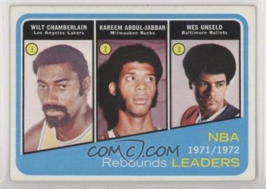 1972-73 Topps - [Base] #175 - Wilt Chamberlain, Kareem Abdul-Jabbar, Wes Unseld