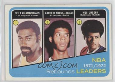 1972-73 Topps - [Base] #175 - Wilt Chamberlain, Kareem Abdul-Jabbar, Wes Unseld