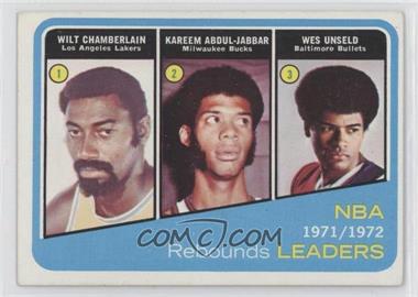 1972-73 Topps - [Base] #175 - Wilt Chamberlain, Kareem Abdul-Jabbar, Wes Unseld