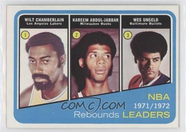 1972-73 Topps - [Base] #175 - Wilt Chamberlain, Kareem Abdul-Jabbar, Wes Unseld