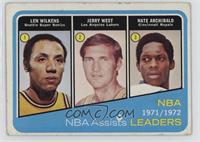 Lenny Wilkens, Jerry West, Nate Archibald [Good to VG‑EX]