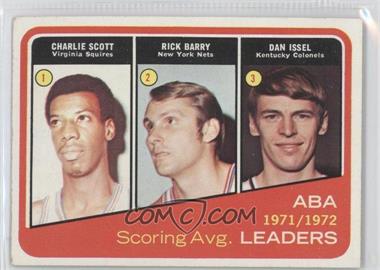 1972-73 Topps - [Base] #259 - Charlie Scott, Rick Barry, Dan Issel