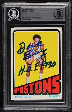 1972-73 Topps - [Base] #35 - Dave Bing [BAS BGS Authentic]