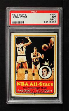 1973-74 Topps - [Base] #100 - Jerry West [PSA 7 NM (PD)]