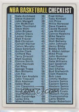 1973-74 Topps - [Base] #121 - Checklist - Cards 1-176