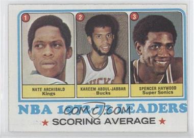 1973-74 Topps - [Base] #154 - League Leaders - Nate Archibald, Kareem Abdul-Jabbar, Spencer Haywood [Good to VG‑EX]