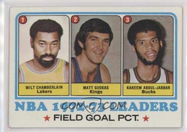 1973-74 Topps - [Base] #155 - League Leaders - Wilt Chamberlain, Matt Guokas, Kareem Abdul-Jabbar