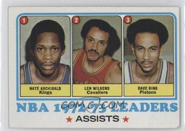 1973-74 Topps - [Base] #158 - League Leaders - Dave Bing, Nate Archibald, Len Wilkens [Good to VG‑EX]