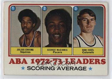 1973-74 Topps - [Base] #234 - League Leaders - Julius Erving, George McGinnis, Dan Issel