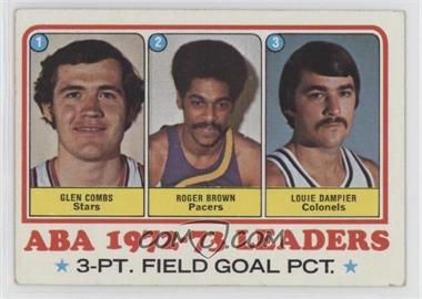 1973-74 Topps - [Base] #236 - League Leaders - Glen Combs, Roger Brown, Louie Dampier