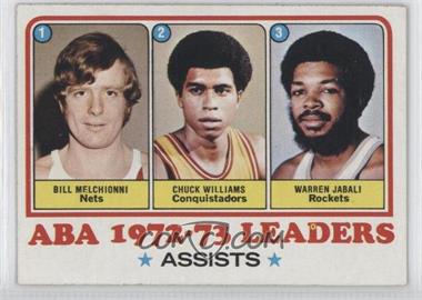 1973-74 Topps - [Base] #239 - League Leaders - Bill Melchionni, Chuck Williams, Warren Jabali