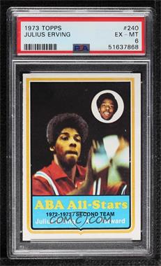 1973-74 Topps - [Base] #240 - ABA All-Stars - Julius Erving [PSA 6 EX‑MT]