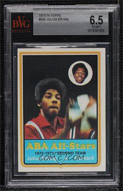 1973-74 Topps - [Base] #240 - ABA All-Stars - Julius Erving [BVG 6.5 EX‑MT+]