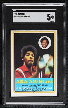 1973-74 Topps - [Base] #240 - ABA All-Stars - Julius Erving [SGC 5 EX]