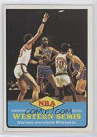 NBA Western Semis - Nate Thurmond, Kareem Abdul-Jabbar, Rick Barry, Bob Dandrid…