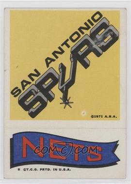 1973-74 Topps - Team Stickers #_SASP.2 - San Antonio Spurs, New York Nets [Good to VG‑EX]