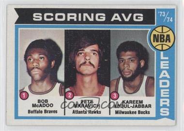 1974-75 Topps - [Base] #145 - Bob McAdoo, Pete Maravich, Kareem Abdul-Jabbar