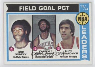 1974-75 Topps - [Base] #146 - Bob McAdoo, Kareem Abdul-Jabbar, Rudy Tomjanovich