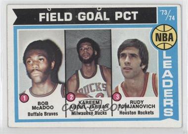 1974-75 Topps - [Base] #146 - Bob McAdoo, Kareem Abdul-Jabbar, Rudy Tomjanovich [Good to VG‑EX]