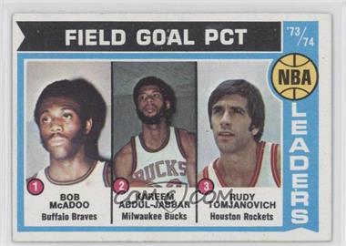1974-75 Topps - [Base] #146 - Bob McAdoo, Kareem Abdul-Jabbar, Rudy Tomjanovich