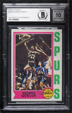 1974-75 Topps - [Base] #196 - George Gervin [BAS Authentic]