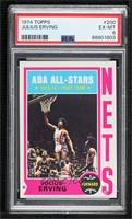 Julius Erving (Spelling Irving on Back) [PSA 6 EX‑MT]