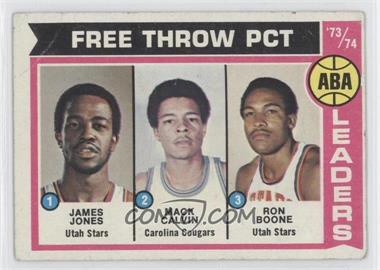 1974-75 Topps - [Base] #210 - Mack Calvin, Ron Boone, James Jones [Poor to Fair]