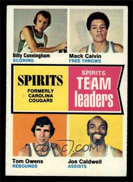1974-75 Topps - [Base] #221 - Billy Cunningham, Mack Calvin, Tom Owens, Joe Caldwell [EX MT]