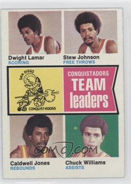 1974-75 Topps - [Base] #228 - Caldwell Jones, Chuck Williams, Dwight Lamar, Stew Johnson