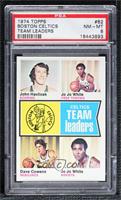 John Havlicek, Jo Jo White, Dave Cowens [PSA 8 NM‑MT]