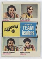 Spencer Haywood, Dick Snyder, Fred Brown [Poor to Fair]