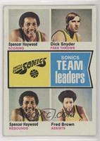 Spencer Haywood, Dick Snyder, Fred Brown