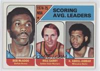 League Leaders - Bob McAdoo, Rick Barry, Kareem Abdul-Jabbar