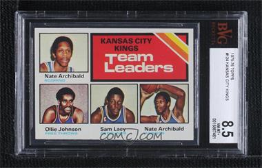 1975-76 Topps - [Base] #124 - Team Leaders - Ollie Johnson, Sam Lacy, Tiny Archibald [BVG 8.5 NM‑MT+]