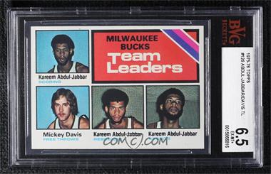1975-76 Topps - [Base] #126 - Team Leaders - Kareem Abdul-Jabbar, Mickey Davis [BVG 6.5 EX‑MT+]