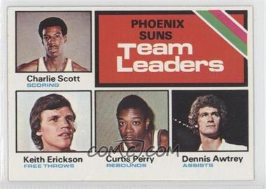 1975-76 Topps - [Base] #130 - Team Leaders - Charlie Scott, Keith Erickson, Curtis Perry, Dennis Awtrey