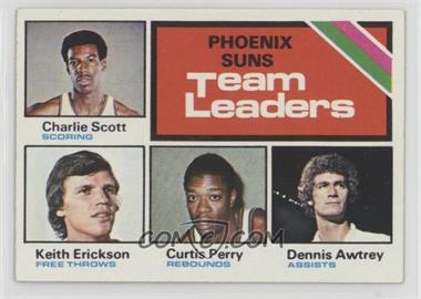 1975-76 Topps - [Base] #130 - Team Leaders - Charlie Scott, Keith Erickson, Curtis Perry, Dennis Awtrey [Poor to Fair]