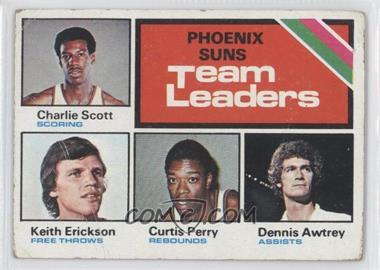 1975-76 Topps - [Base] #130 - Team Leaders - Charlie Scott, Keith Erickson, Curtis Perry, Dennis Awtrey [Poor to Fair]