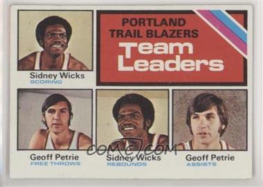 1975-76 Topps - [Base] #131 - Team Leaders - Sidney Wicks, Geoff Petrie