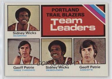 1975-76 Topps - [Base] #131 - Team Leaders - Sidney Wicks, Geoff Petrie