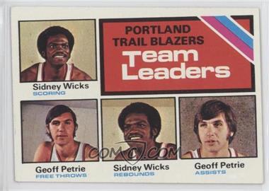 1975-76 Topps - [Base] #131 - Team Leaders - Sidney Wicks, Geoff Petrie