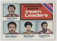 Team Leaders - Elvin Hayes, Clem Haskins, Wes Unseld, Kevin Porter